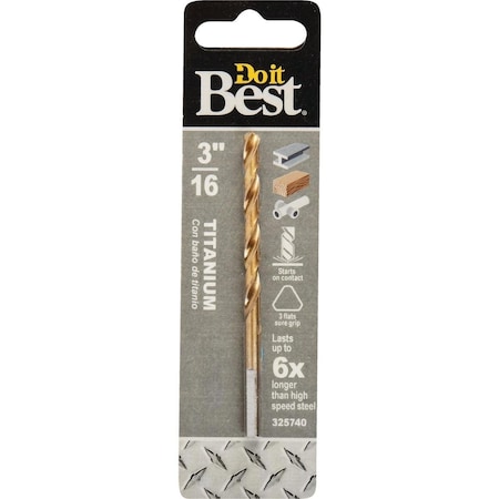 All-Source 3/16 In. Titanium Drill Bit 219031DB